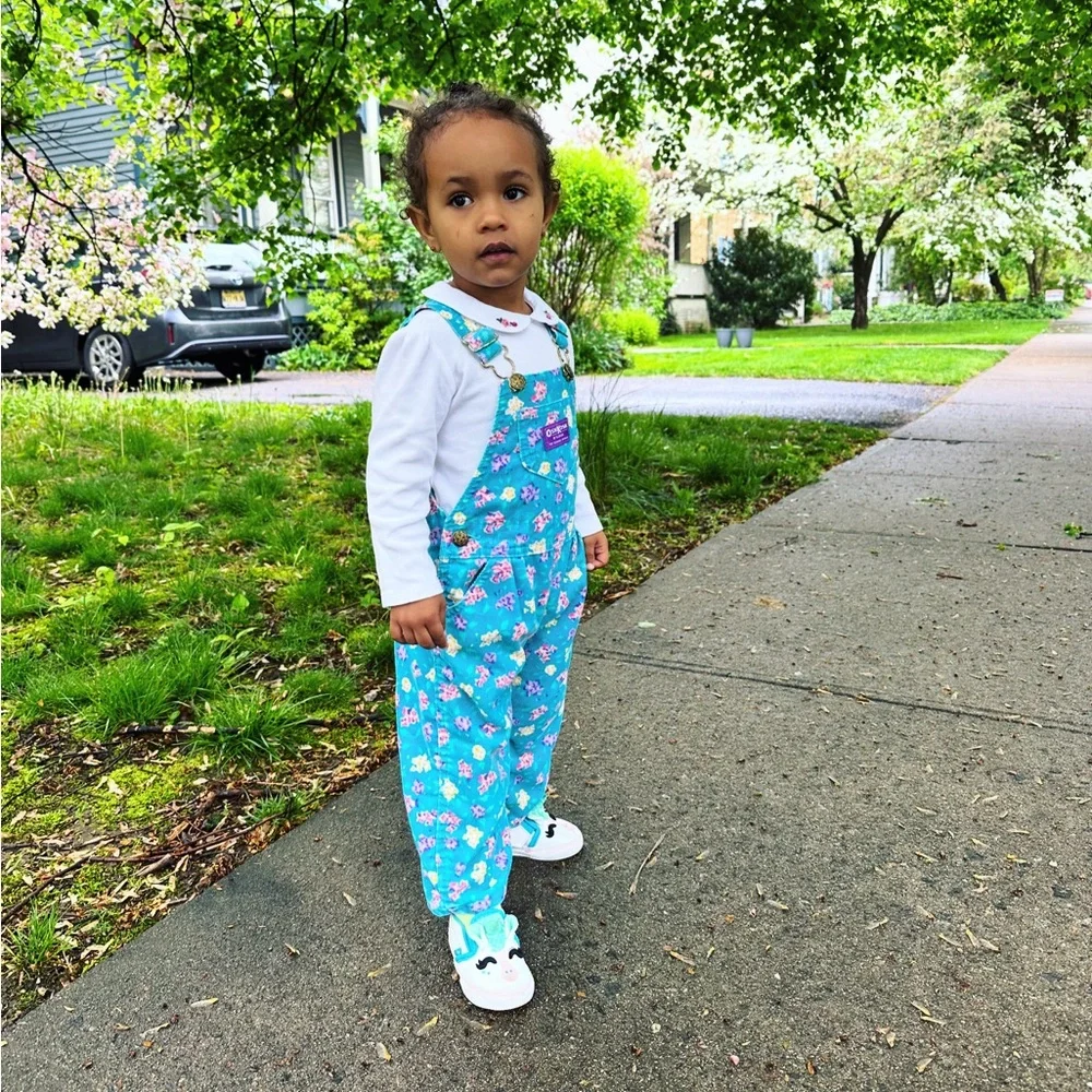 Vintage Oshkosh floral overalls